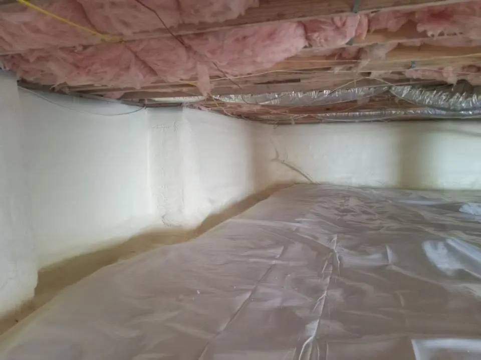 Crawl space encapsulation with closed-cell spray foam for Attic Insulation in Hobbs